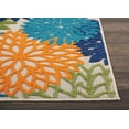 thumbnail image 4 of Nourison Tropical Oasis Indoor/Outdoor Modern Floral Multicolor 2'3" x 10' Area Rug, (10' Runner), 4 of 8