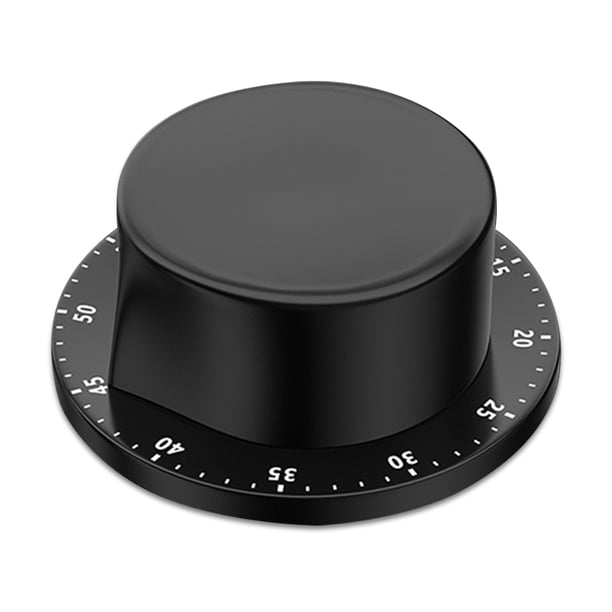 Temporizador de cocina Mecánico preciso Reloj despertador de acero inoxidable Cuenta regresiva Recordatorio de tiempo de cocina Herramientas Cronómetro Accesorios Negro Kearding HA059198-01B