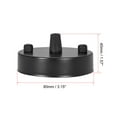 thumbnail image 3 of Uxcell 80mm Ceiling Pendant Light Canopy Plate Kit Black with Black Cord Grip, 3 of 5