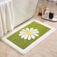 thumbnail image 5 of Alfombras de baño, alfombras de baño con flores, alfombras de fibra superfina suaves y esponjosas, alfombra de baño antideslizante (16 x 24 pulgadas, verde tierno, verde tierno), 5 of 5