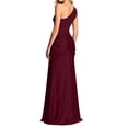 thumbnail image 6 of Norvella Womens One Shoulder Gowns Ruched Asymmetric Neck Bodycon Full Length Elegant Formal Party Evening Maxi Dresses, 6 of 6
