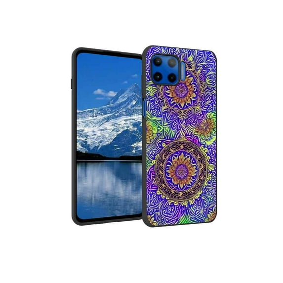 Floral-Mandala-69 Phone Case, Degined for Moto G 5G Plus Case Men Women, Flexible Silicone Shockproof Case for Moto G 5G Plus