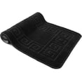 thumbnail image 3 of Bath Set 3 Piece Anti-Slip Backing Black Patchwork Pattern Bathroom Mat (18"X29"), Large Contour Mat (18"X19"), Toilet Seat Lid Cover (18"X18"), 3 of 4