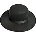 thumbnail image 2 of Large Oversized Round Felt Black Hat for Undertaker Costume L/XL, 2 of 10