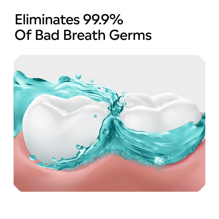 Listerine Cool Mint Antiseptic Mouthwash for Bad Breath, 3.2 oz