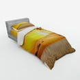 thumbnail image 2 of Ambesonne Tropical Bedding Set 3 Pcs, Wooden Deck Sunset, Twin, Orange Brown, 2 of 2