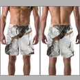 thumbnail image 3 of luoweisi Men's Beach Shorts Quick Dry Swim Trunks with Mesh Lining Marble Texture L, 3 of 5
