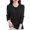 Black, variant on Ghalytn Women's Crew Neck Cardigan Sweater - Slim Fit Long Sleeve Button Front Knit Top with Ribbed Trim