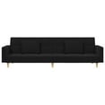 thumbnail image 2 of vidaXL 2-Seater Sofa Bed with Two Pillows Black Fabric, 2 of 5