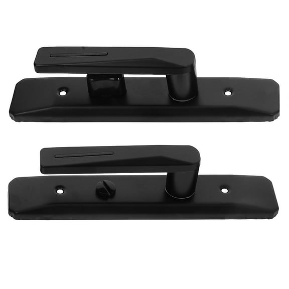 Hemoton Privacy Lever Door Handle Heavy Duty Keyless Door Handle Black Privacy Door Lever with Lock, Reversible Matte Black Interior Door Knob Black
