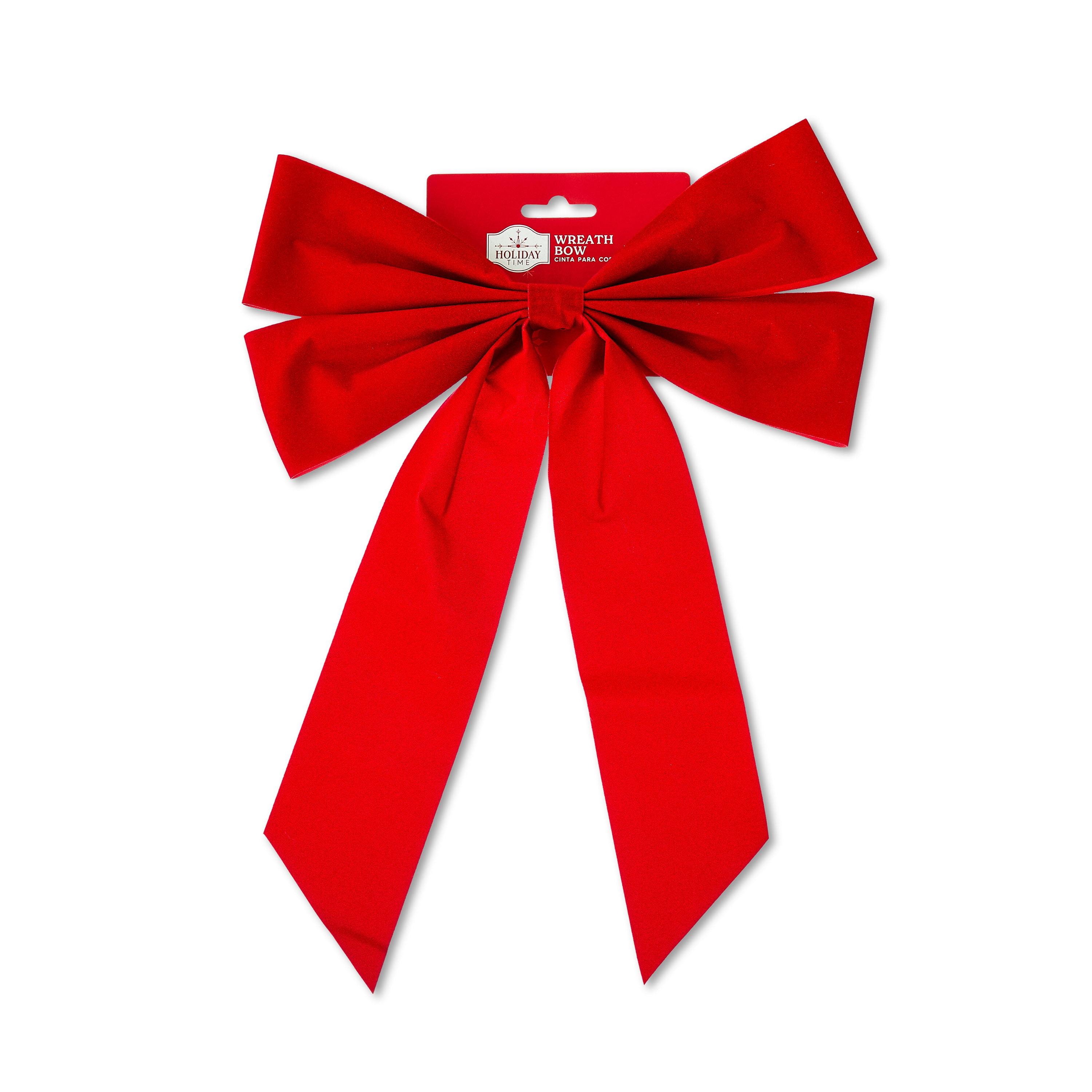Red Christmas Wreath Bow, 15 in, by Holiday Time