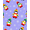 Purple, Pattern 1, variant on ODIKA 8'x10' Machine Washable Non-Slip Area Rug, Frosty Waddle Birds Downhill Adventure Stitch Kit High Traffic Rug, Purple, 618627