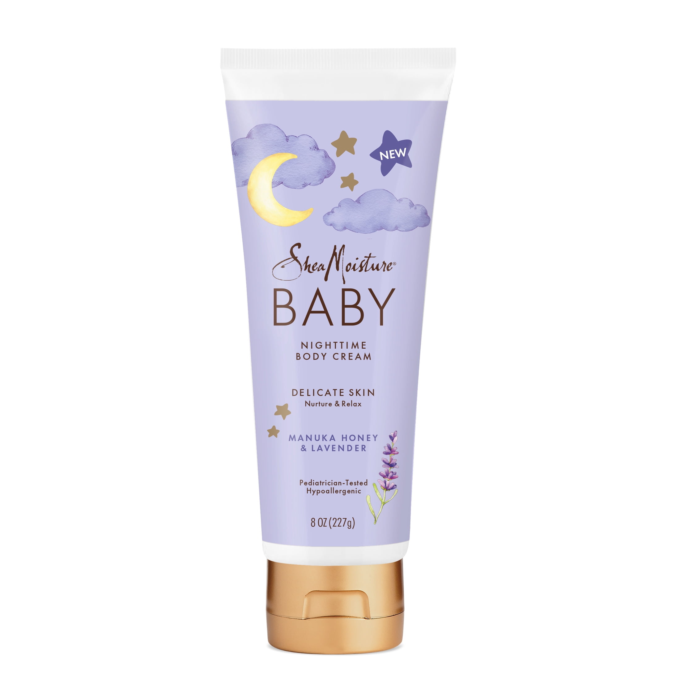 (2 pack) SheaMoisture Baby Moisturizer For Delicate Hair And Skin Manuka Honey & Lavender Nighttime Hair And Skin Care Regimen ,8 oz