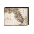 thumbnail image 1 of Designocracy 85091-FL-08 Design Graphique Vintage Florida Coastal Map Block, 1 of 1