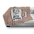 thumbnail image 2 of Lettering Soft Flannel Fleece Throw Blanket, Life is too Short for Bad Coffee Typography with a Mug Cafe Mood Booster, Cozy Plush for Indoor and Outdoor Use, 50" x 70", Coral and White, by Ambesonne, 2 of 5