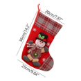thumbnail image 5 of AuroraX Knitted Christmas Stockings Plush Cute Embroidered Reindeer and Snowman Stockings 14" Hanging Xmas Candy Bags for Family Christmas Decor(Red), 5 of 5
