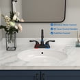thumbnail image 6 of Logmey Double Hole 2-Handle Vessel Bathroom Faucet Bathroom Vanity Sink Faucets in Matte Black with Pop Up Drain, 6 of 9