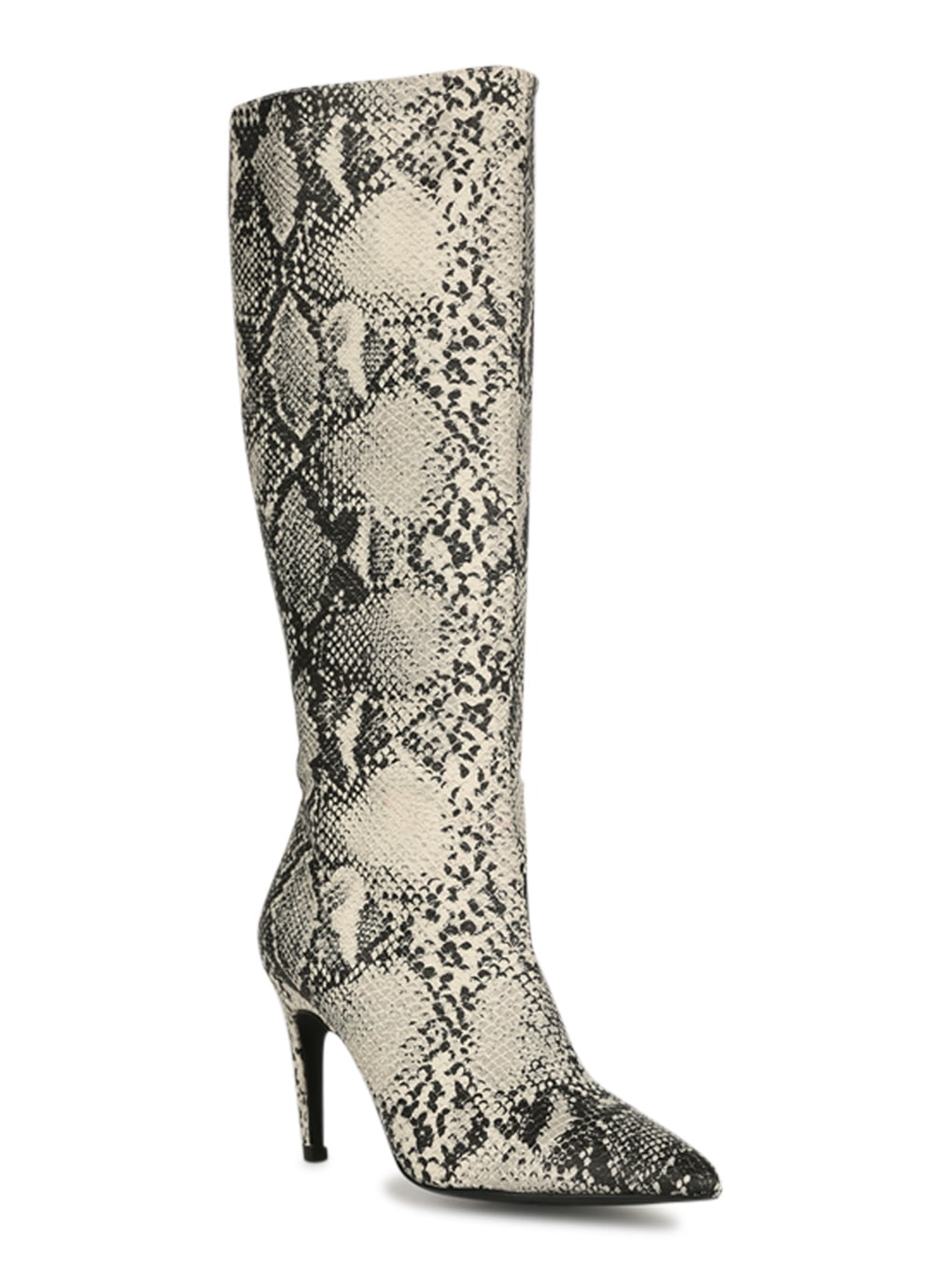 Women Leopard Pointy Toe Stiletto Knee High Boots 18409 - Walmart.com