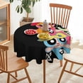thumbnail image 6 of The Powerpuff Girls Round Tablecloth Print Decorative Table Cover Washable Table Cloths for Dining Party Picnic 50x50in, 6 of 8