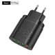 thumbnail image 1 of Cargador de viaje para teléfono Adaptador de carga rápida de 4 puertos Adaptador de corriente USB para teléfono de mesa 5V 3A, Negro, Enchufe de la UE Scienceny EL000302-01, 1 of 2