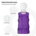 thumbnail image 3 of Sikiie Glitter Purple Basketball Jersey Reversible Men's Mesh Athletic Sports Shirts Training Practice S-4XL3X-Large, 3 of 6