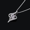 thumbnail image 3 of Collar Blanco de Plata 925, Circonita, Diamenté, Regalo para el Día de la Madre San Valentín JM, 3 of 5