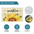 thumbnail image 6 of Sunflowers Placemats Set of 6, Yellow Plaid Sunshine Vintage Country Bee Placemats for Dining Table, Place Mats for Kitchen Tabletop, Waterproof Wipeable Dining Table Mats Set, 6 of 9