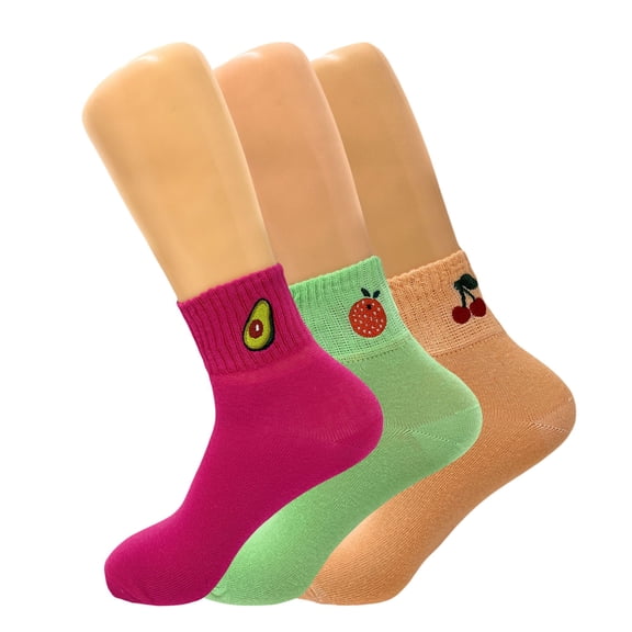 Women's Cotton Ankle Socks 3-Pack - Lightweight & Breathable, Low-Cut Casual Wear