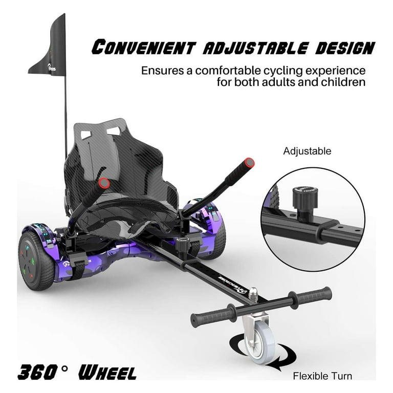 EVERCROSS Hoverboard Hoverboard for Adults Hoverboard with Seat Attachment 6.5 In. Hover Board Self Balancing Scooter with Bluetooth Speaker and
