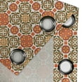 thumbnail image 3 of Ambesonne Moroccan Grommet Curtain Single Panel, Vintage Oriental Tile, 50"x60", Orange Maroon Emerald, 3 of 5