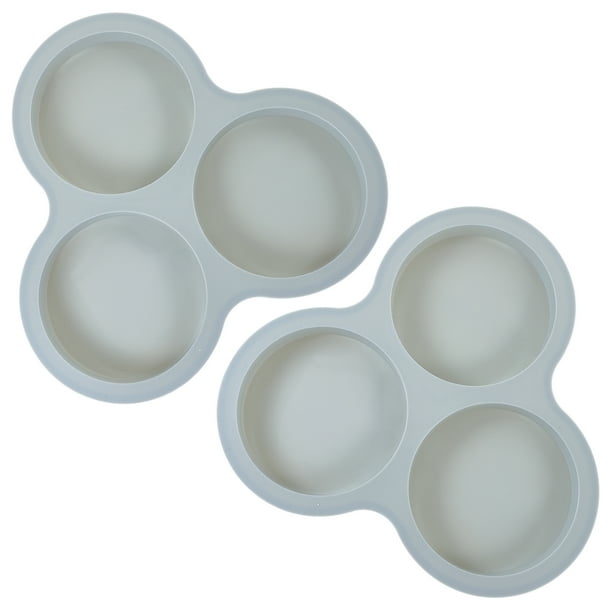 BRIGHTFUFU 2 moldes de silicona para muffins, antiadherentes, para hornear pasteles y muffins, para cocina, freidora de aire y huevos.