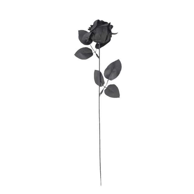 Halloween Devil's Eye Rose Bouquet Decoration with Maroon Artificial Roses and Plastic Stems for Party or Home