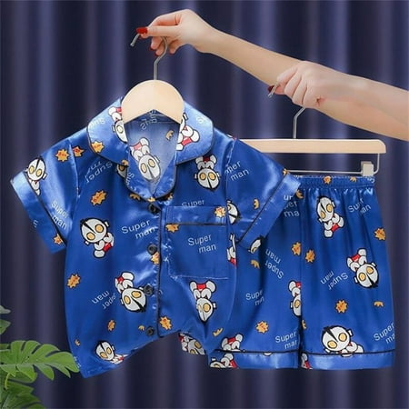 

Sanrio Pajama Sets Hello Kitty Melody Crayon Shin-Chan Kawaii Chilren Cartoon Fashions Clothing Ice Silk Kid Sleepwear Clothes