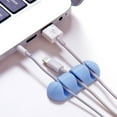 thumbnail image 6 of 2pcs Silicone Cable Organizer, 3 Holes Cable Clips USB Cable Holder Wire Winder Holder Desk Cord Clips Wire Holder for Earphone Phone Computer Random Color (Green, Pink, Blue) One Size, 6 of 7
