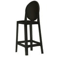 thumbnail image 4 of 2xhome Set of 4 25" Seat Height Kitchen Barstools, Modern Ghost Accent Side Armless Counter Stools With Back, Black, 4 of 8