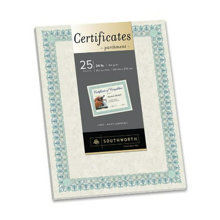 Southworth Ct3r Parchment Certificates - 8.50