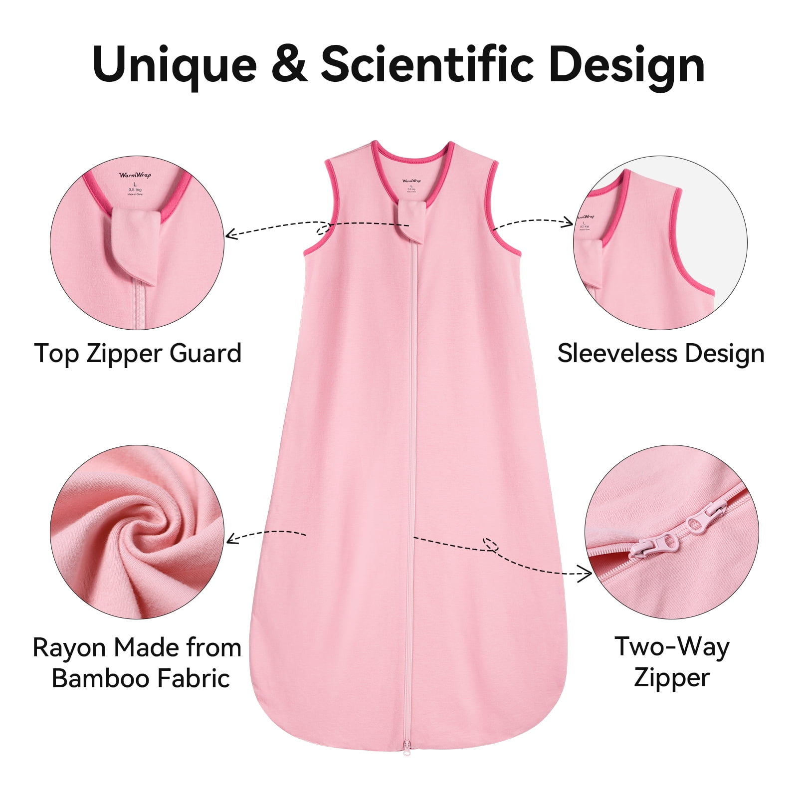 Baby Sleep Sack 12-18 Months 100% Cotton Baby Wearable Blanket 2-Way Zipper Breathable Lightweight Unisex Sleeping Bag 0.5 Tog Toddler Sleep Sack (3 Pack)