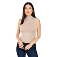 thumbnail image 1 of Blusa sin mangas con cuello alto /Juvenil, 0238 (Beige) beige CH, 1 of 4