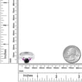 thumbnail image 6 of Gem Stone King 925 Sterling Silver Black Sapphire and Pink Sapphire 3-Stone Engagement Ring for Women (1.25 Cttw, Round 6MM, Gemstone September Birthstone, Size 5), 6 of 6