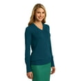 thumbnail image 4 of Port Authority Ladies V Neck Sweater-S (Moroccan Blue), 4 of 6