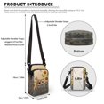 thumbnail image 6 of HELLHERO Double Deck Women Messenger Bag for Adult Casual Travel Women Shoulder Bag Polyester 4.33x1.97x7.09 Orange Cat Sunflowers, 6 of 7