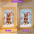 thumbnail image 2 of Hello Winter German Shepherd Smiling in Red Scarf Hat Welcome Christmas Acrylic Plaque with Wood Photo Frame Box Alsatian Dog Lover Gifts Light Box - 00017, 2 of 5
