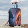 thumbnail image 3 of Lsque Watercolor Sky Dragon Printed Luggage Cover, Travel Luggage Protector,Scratch and Dirt Resistant, Fits 18-32 Inch Luggage - Large, 3 of 9