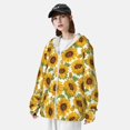 thumbnail image 5 of Kdxio Sunflowers Print Women Men Sun Protection UPF 50+ Jackets Zip Up Long Sleeve Hoodie Hiking Lightweight with Pockets, 5 of 8