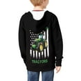 thumbnail image 4 of Chririnla Retro American Flag Tractor Kids Lightweight Zip Up Hoodie Long Sleeve with Pockets Comfy Casual Outerwear Youth Size 14-16, 4 of 7