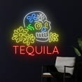 thumbnail image 3 of Handmadetneonsign Tequila Sugar Skull Neon Sign, Flower Skull Wall Art Decor, Bar Club Wall Decor, 3 of 5