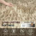 thumbnail image 4 of Regal Living Soft Plush Faux Fur Fuzzy Throw, Cream Taupe, 50" x 60", 4 of 9