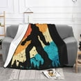 thumbnail image 2 of XMXT Flannel Throw Blanket for Couch, Warm Colorful Sasquatch Back Bed Sofa Decor Blankets for Home Bedroom, 80 x 60 inches, 2 of 9