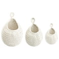 thumbnail image 4 of Cesta de pared de yute para cebollas, 3 piezas, cestas de frutas y verduras, cestas de pared bohemias para Blanco, 4 of 9