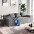 thumbnail image 4 of Modern 3-Seater Sofa, Hybrid Sofa in a Box, No Assembly Required, Comfy Sofa Couch with 3 Matching Pillows, Couch for Living Room or Bedroom, Grey, 4 of 8